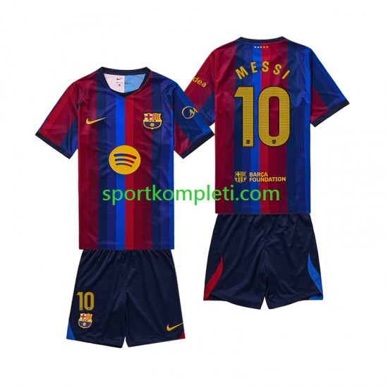 FC Barcelona Djeca Domaći Nogometni Dres Lionel Messi 10 2026-2027 Kratki Rukavi