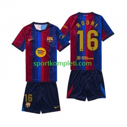 FC Barcelona Djeca Domaći Nogometni Dres Rodri 16 2026-2027 Kratki Rukavi