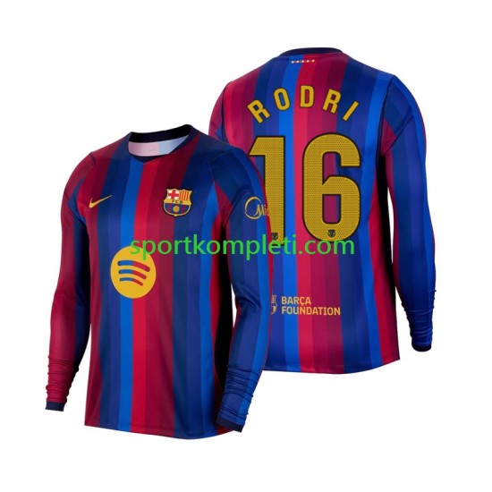 FC Barcelona Muškarci Domaći Nogometni Dres Rodri 16 2026-2027 Dugi Rukavi