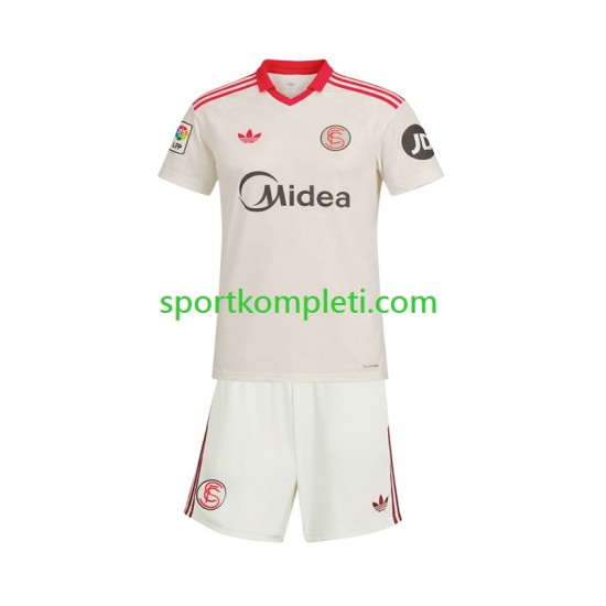 Sevilla FC Retro Djeca Domaći Nogometni Dres 2025-2026 Kratki Rukavi