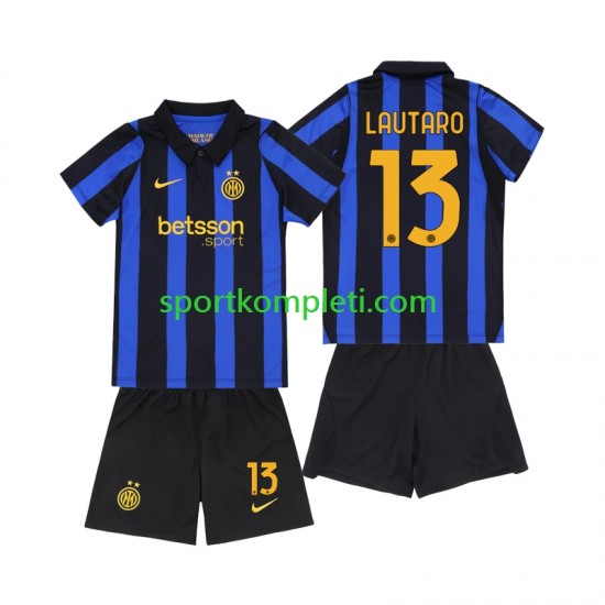 Inter Milan Djeca Domaći Nogometni Dres Lautaro Martinez 13 2026-2027 Kratki Rukavi