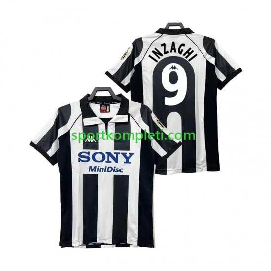 Juventus Retro Muškarci Domaći Nogometni Dres INZAGHI 9 1997 1998 Kratki Rukavi