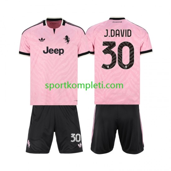 Juventus Djeca Gostujući Nogometni Dres Jonathan David 30 2026-2027 Kratki Rukavi