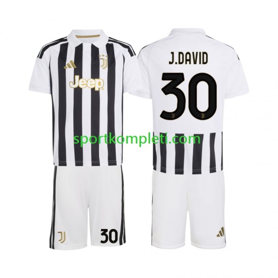 Juventus Djeca Domaći Nogometni Dres Jonathan David 30 2026-2027 Kratki Rukavi