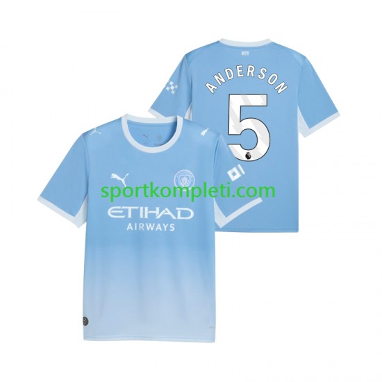 Manchester City Muškarci Domaći Nogometni Dres Elliot Anderson 5 2026-2027 Kratki Rukavi