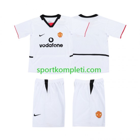 Manchester United Djeca Gostujući Football Shirt 2002 2003 Kratki Rukavi