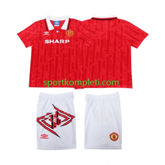 Manchester United Retro Djeca Domaći Nogometni Dres 1993 1994 Kratki Rukavi