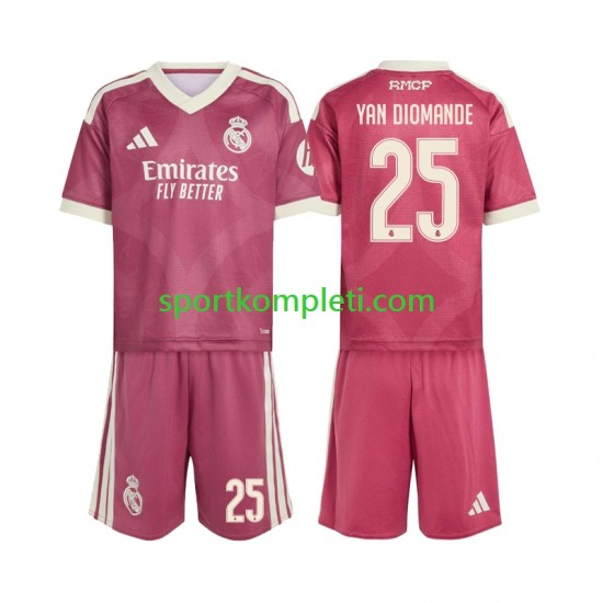 Real Madrid Djeca Treći Nogometni Dres Yan Diomande 25 2026-2027 Kratki Rukavi
