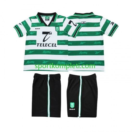 Sporting CP Retro Djeca Domaći Nogometni Dres 1999 2000 Kratki Rukavi