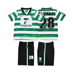Sporting CP Retro Djeca Domaći Nogometni Dres Cristiano Ronaldo 28 1999 2000 Kratki Rukavi
