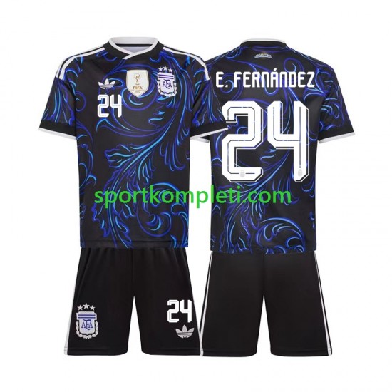 Argentina Djeca Gostujući Nogometni Dres Enzo Fernandez 24 World Cup 2026 Kratki Rukavi