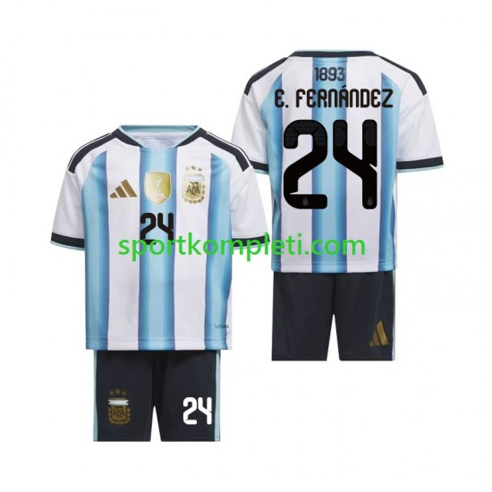 Argentina Djeca Domaći Nogometni Dres Enzo Fernandez 24 World Cup 2026 Kratki Rukavi