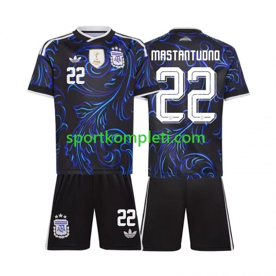 Argentina Djeca Gostujući Nogometni Dres Franco Mastantuono 22 World Cup 2026 Kratki Rukavi