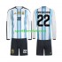 Argentina Djeca Domaći Nogometni Dres Franco Mastantuono 22 World Cup 2026 Dugi Rukavi
