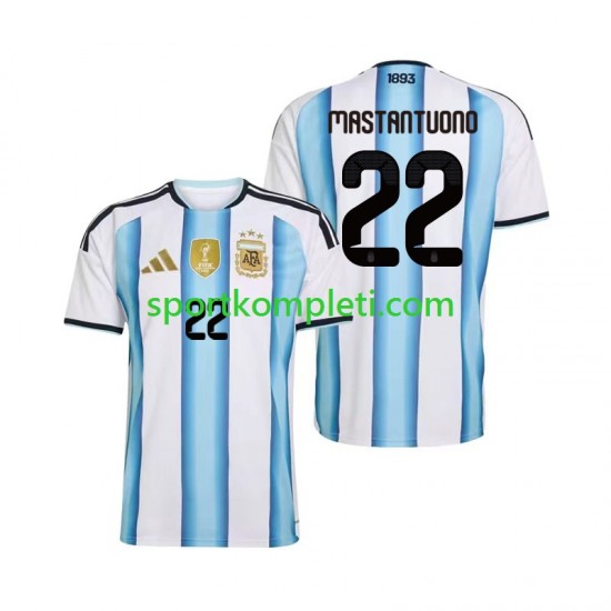 Argentina Muškarci Domaći Nogometni Dres Franco Mastantuono 22 World Cup 2026 Kratki Rukavi