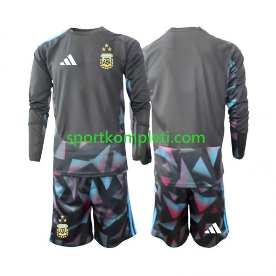 Argentina Vratar Djeca Domaći Nogometni Dres World Cup 2026 Dugi Rukavi