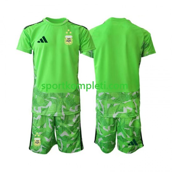 Argentina Vratar Djeca Treći Nogometni Dres World Cup 2026 Kratki Rukavi
