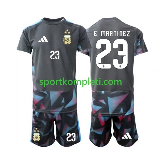 Argentina Vratar Djeca Domaći Nogometni Dres Emiliano Martinez 23 World Cup 2026 Kratki Rukavi