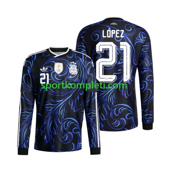 Argentina Muškarci Gostujući Nogometni Dres Jose Manuel Lopez 21 World Cup 2026 Dugi Rukavi