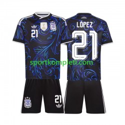 Argentina Djeca Gostujući Nogometni Dres Jose Manuel Lopez 21 World Cup 2026 Kratki Rukavi
