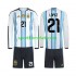 Argentina Djeca Domaći Nogometni Dres Jose Manuel Lopez 21 World Cup 2026 Dugi Rukavi