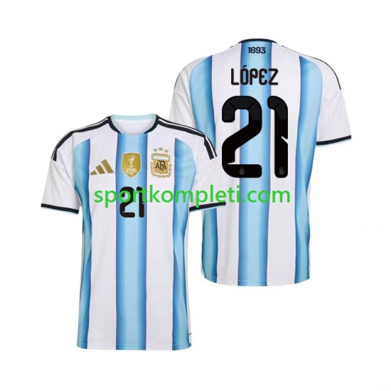 Argentina Muškarci Domaći Nogometni Dres Jose Manuel Lopez 21 World Cup 2026 Kratki Rukavi