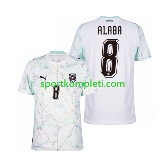Austrija Muškarci Gostujući Nogometni Dres David Alaba 8 World Cup 2026 Kratki Rukavi