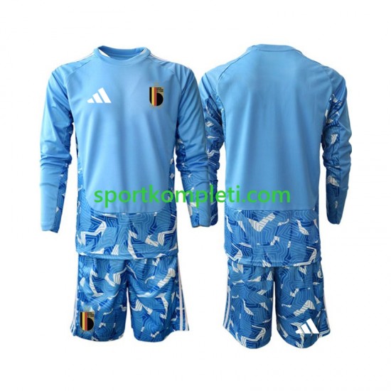 Belgija Vratar Djeca Domaći Nogometni Dres World Cup 2026 Dugi Rukavi