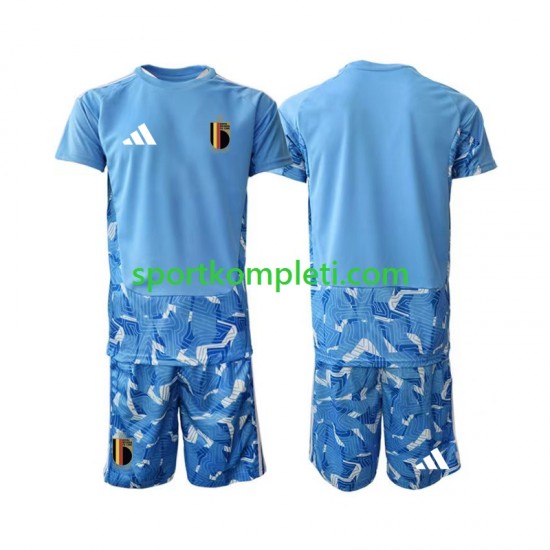 Belgija Vratar Djeca Domaći Nogometni Dres World Cup 2026 Kratki Rukavi