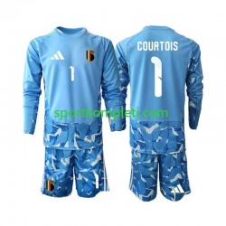 Belgija Vratar Djeca Domaći Nogometni Dres Thibaut Courtois 1 World Cup 2026 Dugi Rukavi
