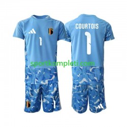 Belgija Vratar Djeca Domaći Nogometni Dres Thibaut Courtois 1 World Cup 2026 Kratki Rukavi