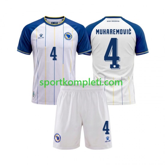 Bosna i Hercegovina Djeca Gostujući Nogometni Dres Tarik Muharemovic 4 World Cup 2026 Kratki Rukavi