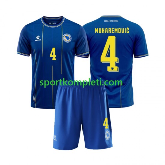 Bosna i Hercegovina Djeca Domaći Nogometni Dres Tarik Muharemovic 4 World Cup 2026 Kratki Rukavi