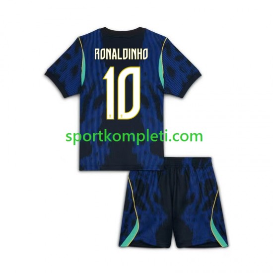 Brazil Djeca Gostujući Nogometni Dres Ronaldinho 10 World Cup 2026 Kratki Rukavi