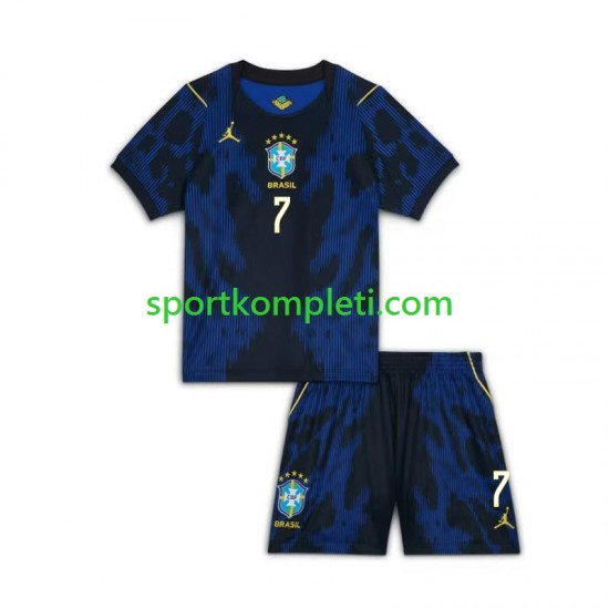 Brazil Djeca Gostujući Nogometni Dres Vinicius Junior 7 World Cup 2026 Kratki Rukavi