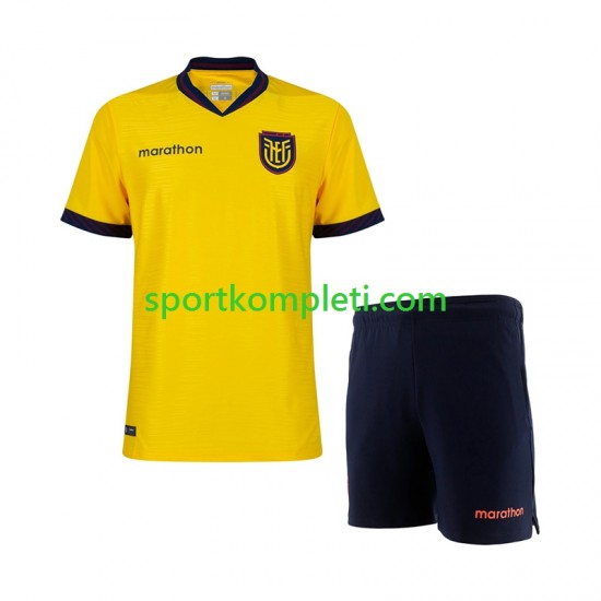 Ekvador Djeca Domaći Nogometni Dres World Cup 2026 Kratki Rukavi