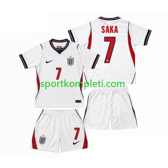 Engleska Djeca Domaći Nogometni Dres Bukayo Saka 7 World Cup 2026 Kratki Rukavi