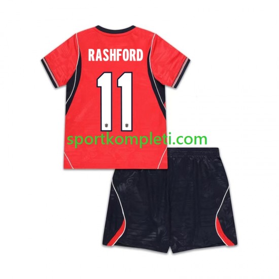 Engleska Djeca Gostujući Nogometni Dres Marcus Rashford 11 World Cup 2026 Kratki Rukavi