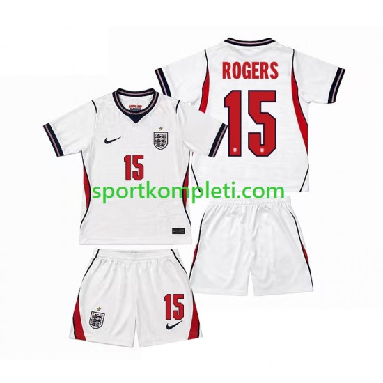 Engleska Djeca Domaći Nogometni Dres Morgan Rogers 15 World Cup 2026 Kratki Rukavi