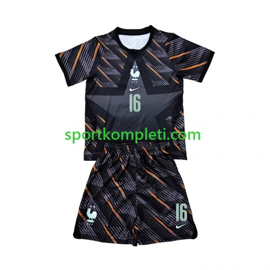 Francuska Vratar Djeca Domaći Nogometni Dres Mike Maignan 16 World Cup 2026 Kratki Rukavi