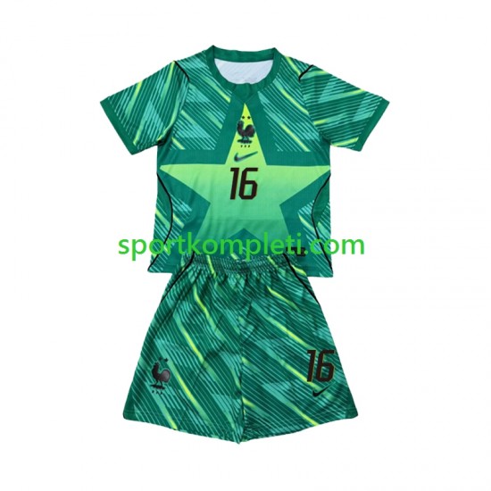 Francuska Vratar Djeca Treći Nogometni Dres Mike Maignan 16 World Cup 2026 Kratki Rukavi