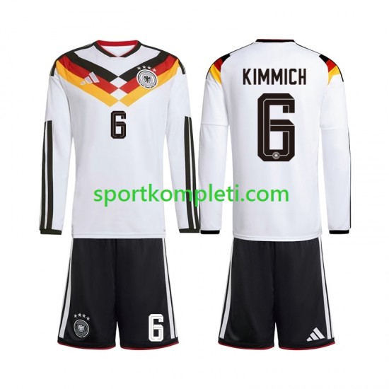 Njemačka Djeca Domaći Nogometni Dres Joshua Kimmich 6 World Cup 2026 Dugi Rukavi