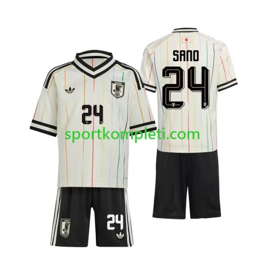 Japan Djeca Gostujući Nogometni Dres Kaishu Sano 24 World Cup 2026 Kratki Rukavi