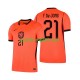 Nizozemska Muškarci Domaći Nogometni Dres Frenkie de Jong 21 World Cup 2026 Kratki Rukavi