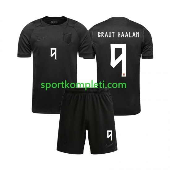 Norveška Djeca Gostujući Nogometni Dres Braut Haaland 9 World Cup 2026 Kratki Rukavi
