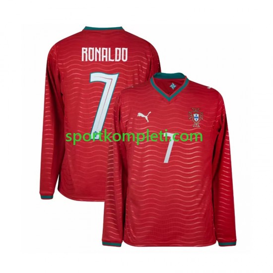 Portugal Muškarci Domaći Nogometni Dres Cristiano Ronaldo 7 World Cup 2026 Dugi Rukavi