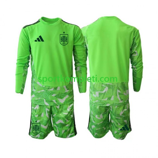 Španjolska Vratar Djeca Nogometni Dres 6th Green color World Cup 2026 Dugi Rukavi