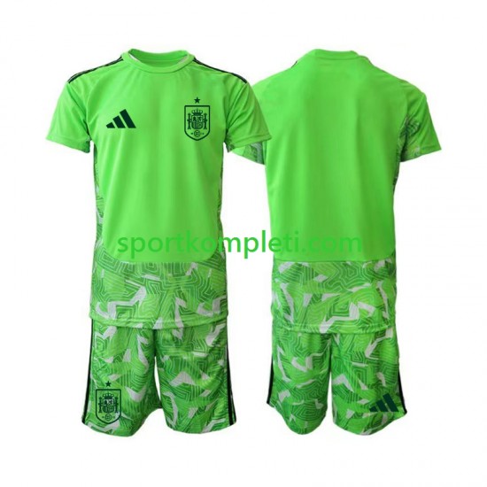 Španjolska Vratar Djeca Nogometni Dres 6th Green color World Cup 2026 Kratki Rukavi