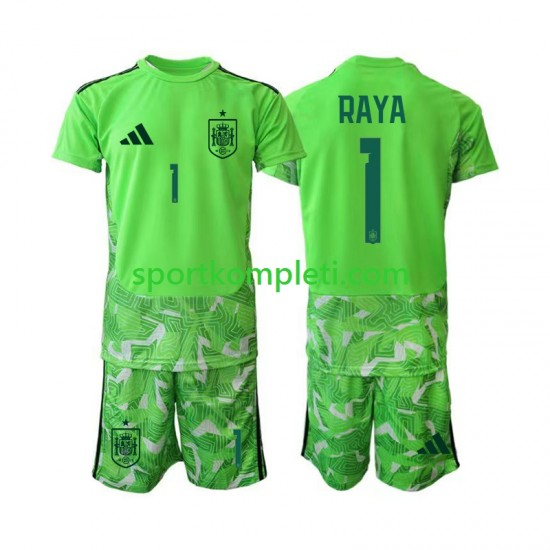 Španjolska Vratar Djeca Nogometni Dres David Raya 1 6th Green color World Cup 2026 Kratki Rukavi