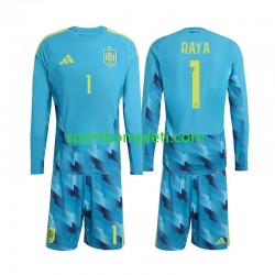 Španjolska Vratar Djeca Domaći Nogometni Dres David Raya 1 World Cup 2026 Dugi Rukavi